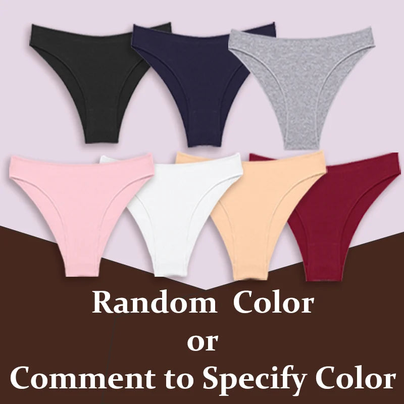 4Pcs Women's Cotton Briefs Seamless Women Sexy Panties Intimates Solid Color Breathable Underwear Female Low Waist Soft Lingerie