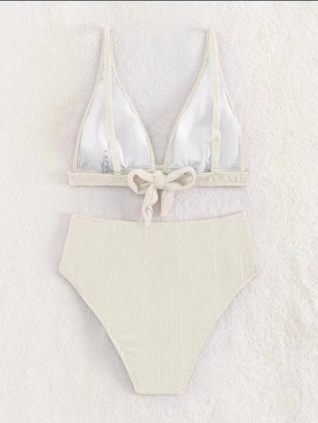 Sexy High Waisted Bikini 2025 Women Swimsuit Two Piece Swimwear Female White Bikinis SetSwim Bathing Suits Brazilian Biquini