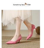 Patent Leather Fashion High Heels 2026Pointed Toe Pumps Elegant Woman Heeled Shoes Shallow Mouth Candy Colored Sexy Single Shoes