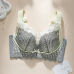 Thin WireFree Underwear Women Thin Style Large Chest Show Small Bra Gathered Adjusted Breast Closure No Steel Ring Bra 80-120CDE