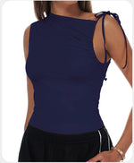 Sexy Shoulder Yoga Top Sleeveless Fitness Women Solid Color Gym Shirt Breathable Quick Dry Running Vest Sportswear