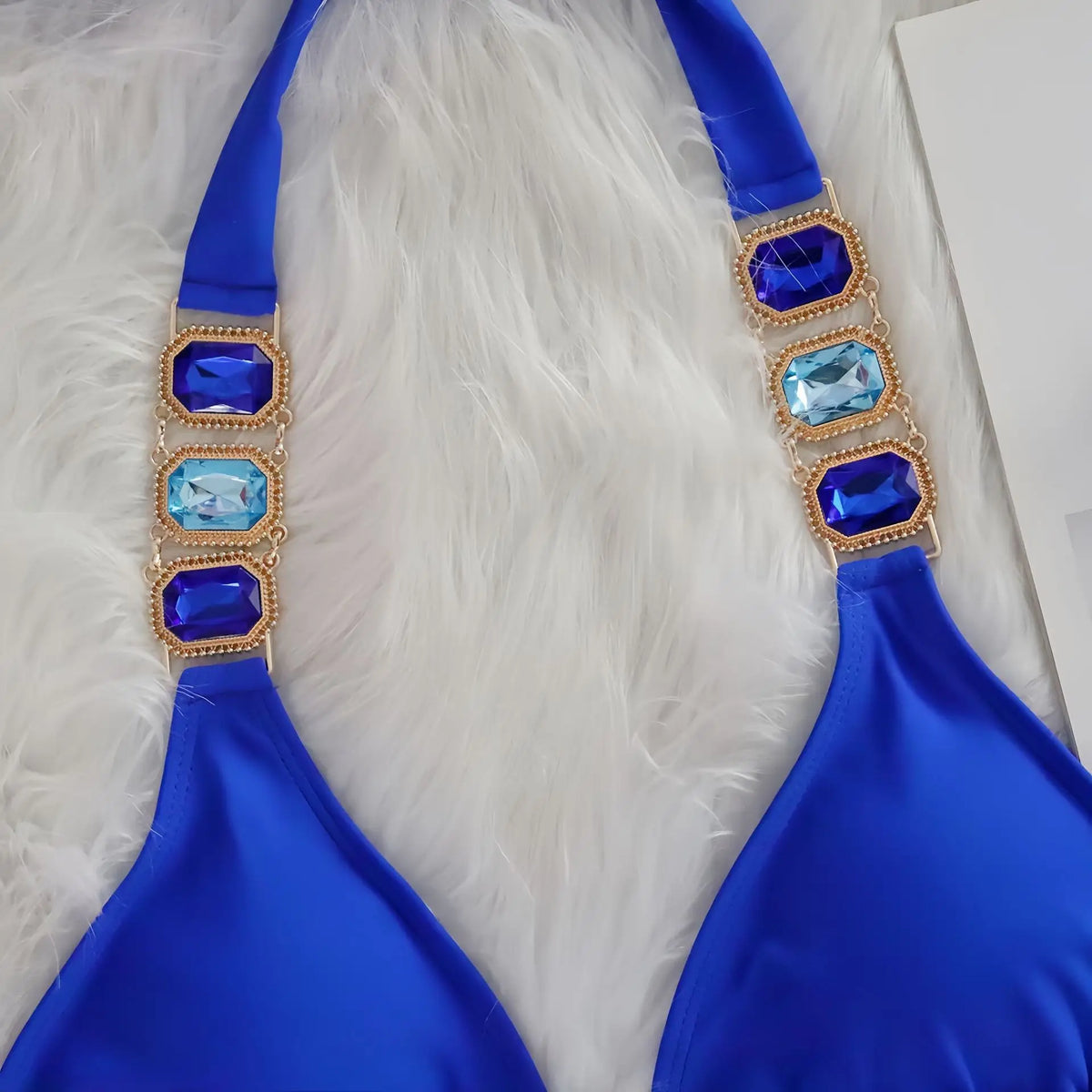 Halter Brazilian Rhintstones Diamond Bikini Women Swimsuit Female Swimwear Two Pieces Bikini Set Scrunch Butt Bathing Suit Swim