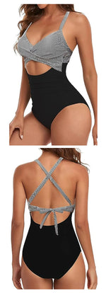 Leopard One Piece Swimsuit 2024 New Halter Push Up Swimwear Women Swimsuit Bathing Suit Beachwear Monokini Female Swimming Suits