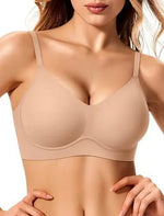Women's Jelly Bra Wire-free Seamless 3/4 Cup and Thin Molded Bra Soft Support Underwear Comfortable Push-up Bra