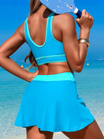 2026 Sporty Swimsuit Women Two Pieces High Waist Beach Dress Solid Swimwear Female Bathers Bathing Swimming Swim Suit Beachwear