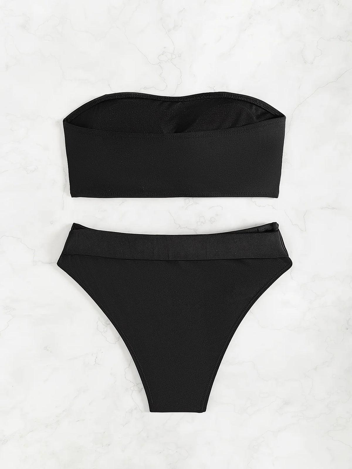 ZTVitality Solid Bikini Sexy Bikinis 2024 New Arrival Padded Bra Strapless High Waist Swimsuit Women Swimwear Summer Biquini