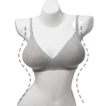 Plunge Non-wire Triangle Cup Bra Women's Invisibale Underwear Letter Straps Ribbed Bralette Sexy Lingerie Sleep Intimates S-XL