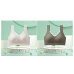 2Pcs/Set Women's Seamless Bras For Women Underwear Wireless No Steel Ring Fitness Solid Color Underwear Sexy Lingerie