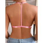 1pcs Sexy Backless Women Bras Intimate Lingerie Removable Female Underwear Breathable Push Up Brassiere Deep V-neck Wireless Bra