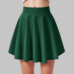Women's High Waist A Line Skater Skirt Casual Solid Flared Mini Skirt Soft Stretch Summer Casual Sports Golf Tennis Short Skirts