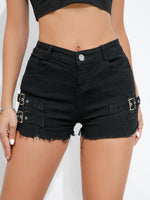 New High-Waisted Sexy Pants Denim Shorts JeansSolid Color Thin Charming Elegant Pure Desire Shorts For Woman Beautiful 5AML