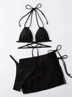 3 Pieces Thong Bikini 2026 Women With Skirt Trikini Swimwear Female Triangle Swimsuit Beach Wear Bathing Swimming Suit Summer
