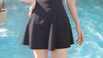 New Swimsuit for Women in Hot Spring Style, Slimming and Covering The Belly, V-neck Skirt Style One-piece Plus Size Swimsuit