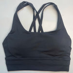 Solid Color Women Fitness Yoga Bra Top Soft Tight Comprehensive Training Jogging Gym Sports Underwear Cross Back With Chest Pad