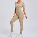 One-piece Yoga Padded Backless Suit Female Rompers Quick Dry Yoga Clothing Workout Bodysuits Scrunch Sports Jumpsuit Women