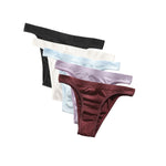5Pcs/Set Women Seamless Brazilian Panties Solid Color High Leg Cut Briefs Sexy Underwear Female Underpants Comfort Lingerie