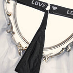1pcs Letter Low Waist Fashion Sexy Women Thongs Sexy Lingerie Breathable Lady G-string Underwear T-back Black Female Panties
