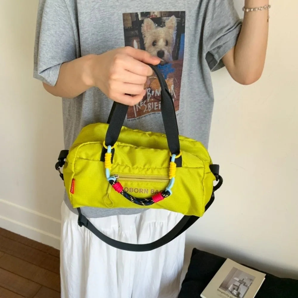 Simple Lightweight Bowling Bag Leisure Adjustable Strap Nylon Crossbody Bag Large Capacity Casual Women's Handbags Outdoor