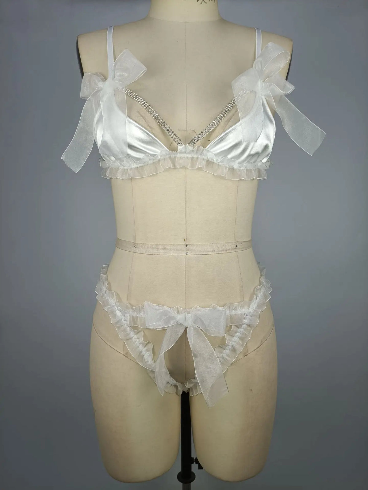 Valentine's Day Sexy Temptation Lingerie Set - Metal Breast-exposing Open Crotch Passionate Temptation Uniformsexy bras