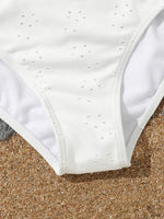 Girls 3pack White High Waist Bikini Sets with Skirts Kids Swimsuit 7-12 Years Children's Swimwear 2026 Cute Bathing Suit Teens