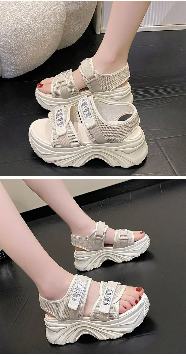 New Sports Sandals for Women Flat Bottomed Beach Shoes Thick Soled Casual Women Shoes Sandalias De Mujer 2025