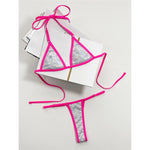 Sexy Halter Extreme Mini Micro Thong Bikini Women Swimwear Female Swimsuit Two-pieces Bikini Set Bather Bathing Suit Swim V4870