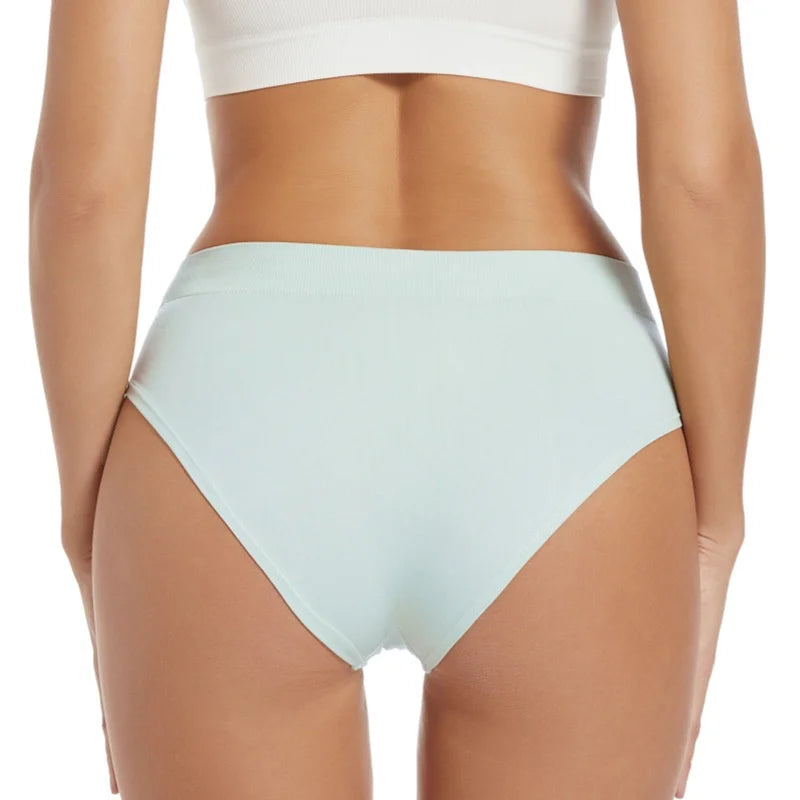 3Pcs/Set High Rise Briefs Women Classic Panties Female Underpants Solid Color Panty Plus Size Underwear Sexy Lingerie S-3XL