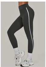 Women High Waist Yoga Pants Leggings - Seamless Color Block Fast-Dry Breathable Gym Running Fitness Tights Butt Lifting Effect