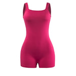 Women's Sexy Backless Tank Rompers Top Bodycon One Piece Halter Sleeveless BodysuitShort Jumpsuits