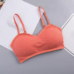 Push Up Padded Workout Bra Ribbed Sports Bra for Women Seamless Wireless Bralette V Neck Cami Crop Tops for Running Yoga