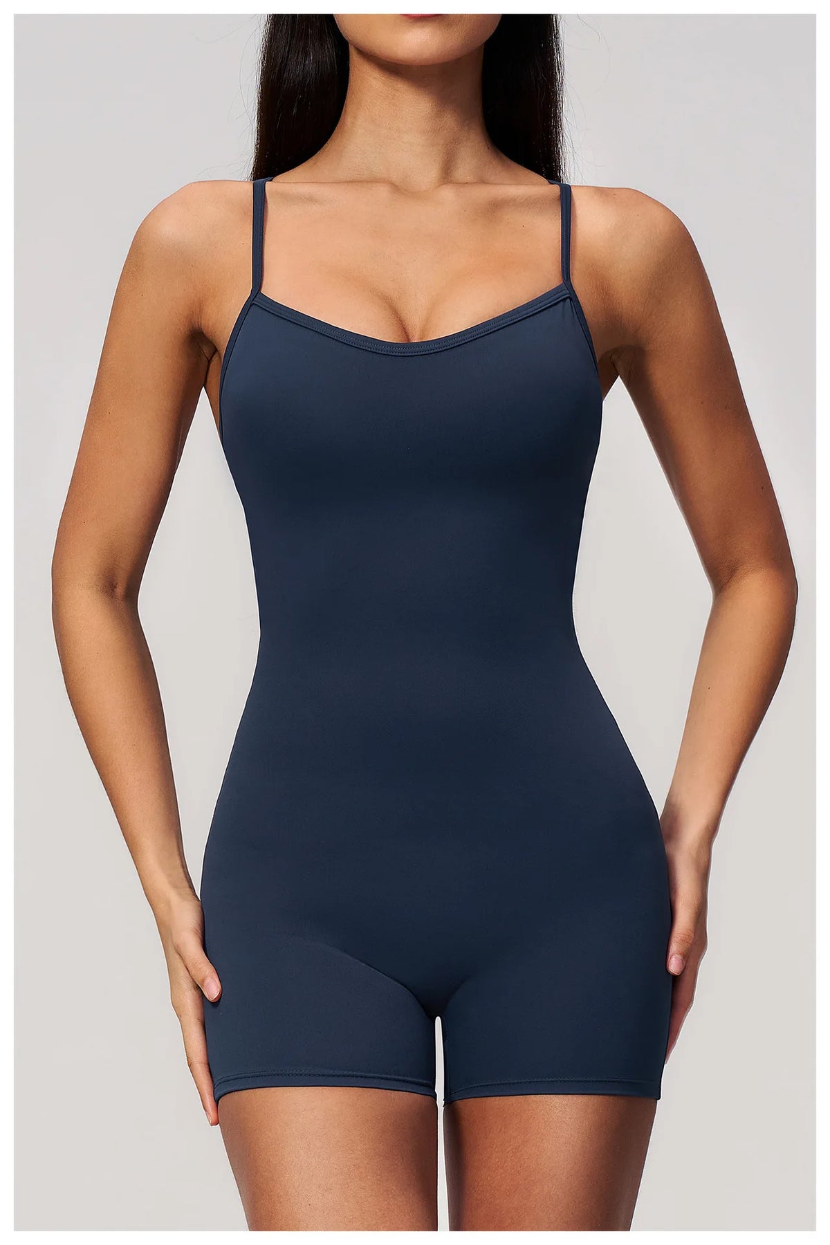 New Cross Back Yoga Jumpsuit Women Tight Sleeveless Hollow Out Sports One Piece Suit Butt-Lifting Shorts Fitness Bodysuits