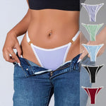 1Pcs Women's Sensual Lace Panties Sheer Thin Straps Briefs Low-Rise Adjustable Underwear Breathable Comfortable Female Lingerie