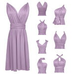 Women's Sexy V Neck Evening Dress Tie Up Multiple Ways To Wear Cocktail Dress Convertible Wrap Infinity Short Bridesmaid Dresses