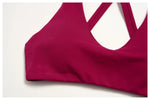 Women Two Piece Gym Yoga Sets Back Cross Sports Bra Pleate High Waist Short Fitness Suit Outdoor Running Camisole Tops Outfits
