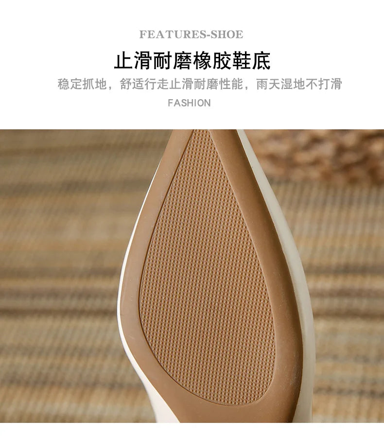 Patent Leather Fashion High Heels 2026Pointed Toe Pumps Elegant Woman Heeled Shoes Shallow Mouth Candy Colored Sexy Single Shoes