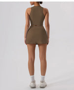 2025 Tennis Skirts Shorts Women Solid Sports Gym High Waist Yoga Fitness Shorts Slim Fit Breathable Running Fitness Mini Skirt