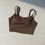 Women's yoga sports bra, small camisole vest integrated fixed gathering sports and fitness bra