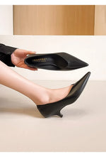 BIGTREE Sexy Classic High Heels Women Pumps Wedding Solid PU 5CM Thin Heels Kitten Heel Office Ladies Slip on Shoes Woman
