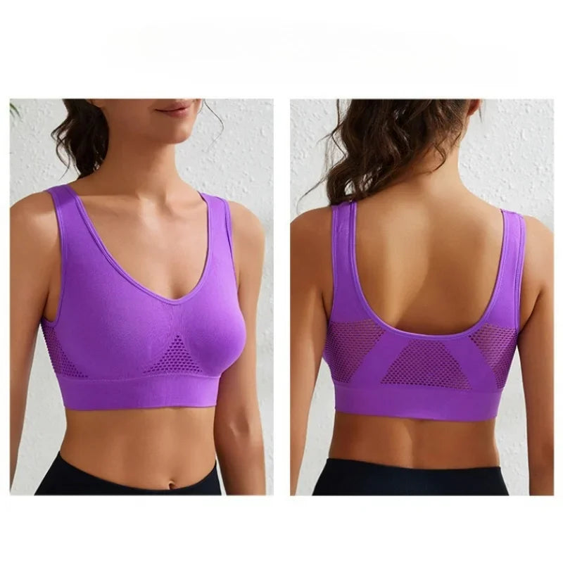 S-5XL Seamless Bras For Women Hollow Underwaer Wireless No Pads Crop Tops Female Sexy Lingerie Soft Sports Camisole
