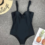 Underwired Bra Cup One Piece Swimsuit Women Swimwear Female Monokini Push Up Bather Bathing Suit Swim Beachwear Slim Bodysuit