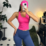 Sports Short Vest Sleeveless, Breathable, Sweat-Absorbent, Wearing Running and Fitness Training Yoga Clothes.