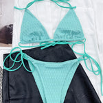 Sexy Extrem Bikini 2026 Women Hot Pink Cut Out Ribbed Push Up Thong Swimsuit Brazilian Bathing Suit Tie Side G String Swimwear