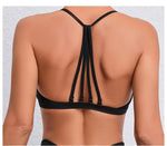Women's Detachable Strap Yoga Bra Top Seamless Racerback Sweat-Wicking High Support for Yoga Running & Low Impact Workouts
