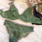 Elegant French Design Minimizer Bra Fashion Triangle Cups Structural Support Ultra Thin Soft Mesh Lingerie Set MOYISU Sexy Tushy