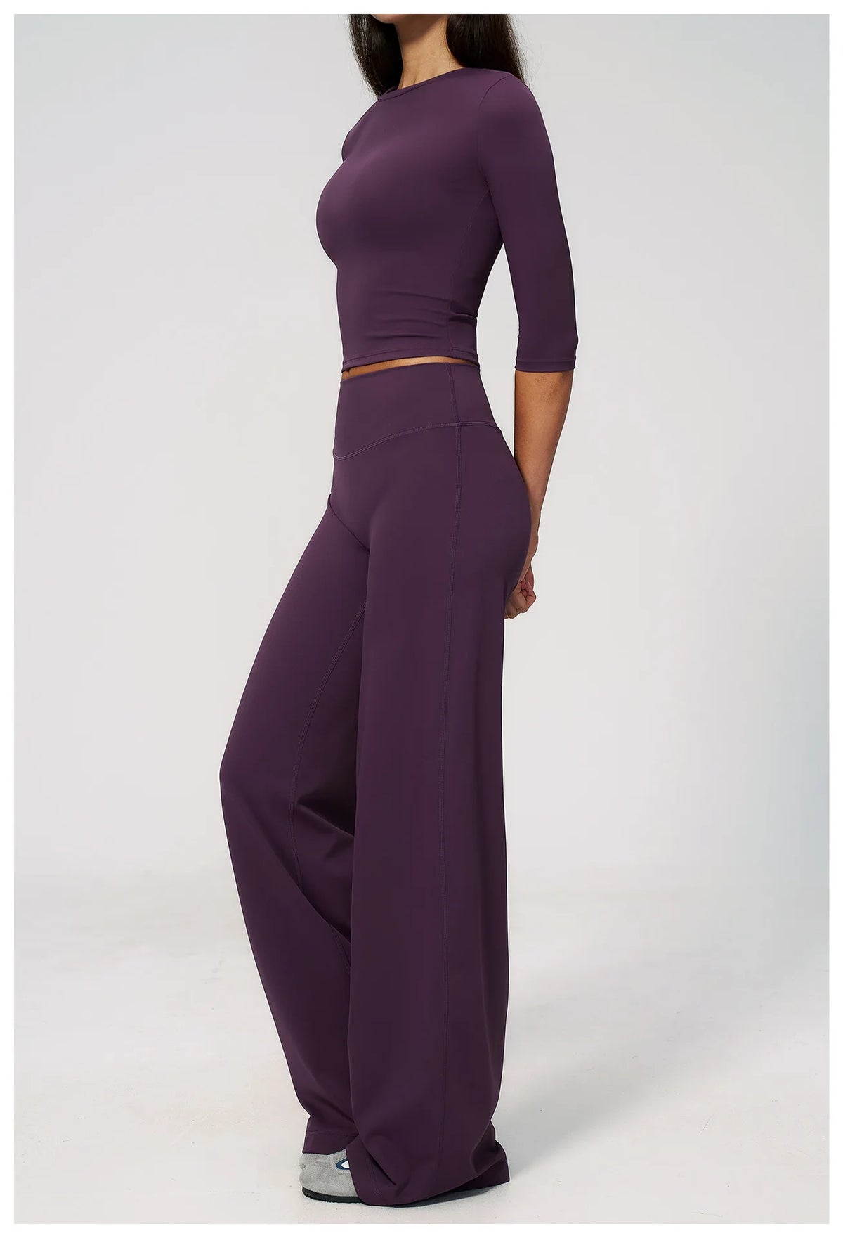 Women Tracksuit Yoga Sets Half Sleeve O Neck Slim Sports T Shirts Fitness Suit Outdoor High Waist Flare Pants Workout Clothes