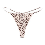 Ice Silk Leopard Women Panties Sexy G String Seamless Thong Underwear Girls Briefs Low Waist Traceless Underpants Plus Size S-XL