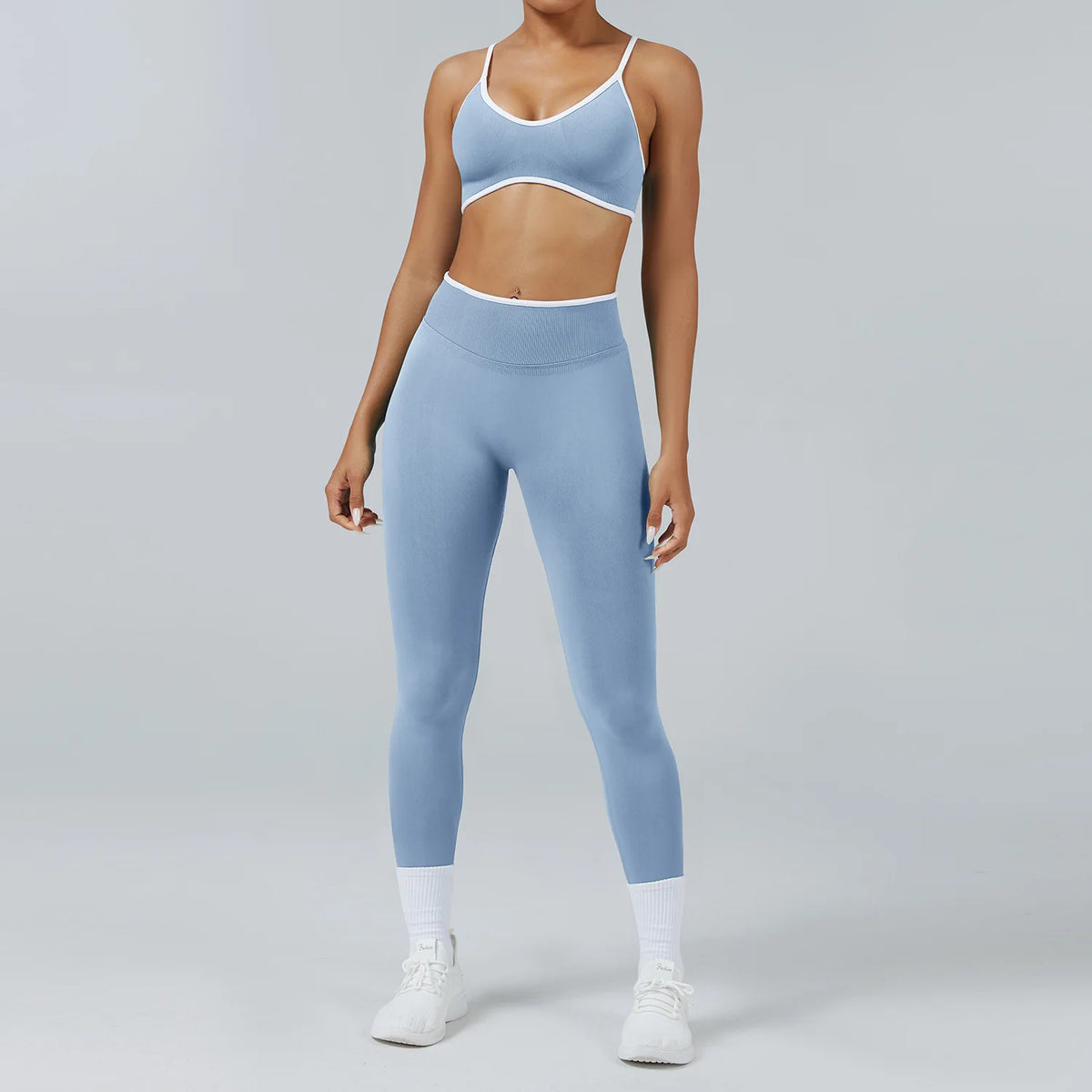 2PCS Yoga Suit Seamless Sports Set Gym Outfits Women Tracksuit Running Workout Clothes Sports Bra Athletic Wear Yoga Clothing