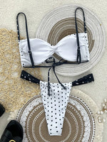 2026 Two Piece Separate Bikinis Set Women's Swimsuit Black Swimwear New Swimming Suit With Pad Push Up Bra Set Thong Bikini Suit