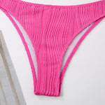 2025 Wrinkled Crinkled Bikini Women Swimwear Female Swimsuit Two-pieces Bikini Set High Cut Bathing Suit Swim Beach Wear Lady