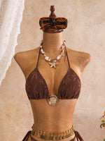 Sexy Mesh Cover Up 3 Piece Bikini Set 2026 Women White Metal Circle Push Up Bra Thong Swimwear Holiday Bathing Suit Swimsuit